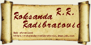 Roksanda Radibratović vizit kartica